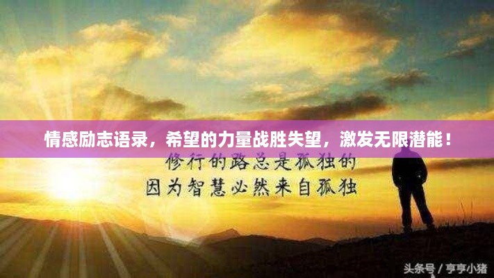 情感励志语录，希望的力量战胜失望，激发无限潜能！