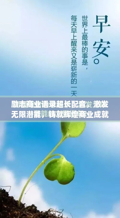 励志商业语录超长配音，激发无限潜能，铸就辉煌商业成就！